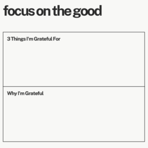 Gratitude & Reflection Worksheet